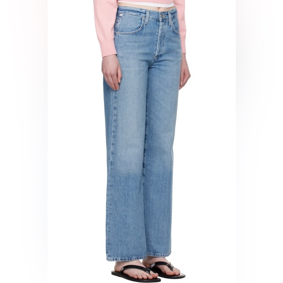 🔥🔥🔥 CITIZENS OF HUMANITY Blue Annina High Rise Wide Leg Trouser Jeans, size 31 - Picture 7 of 16